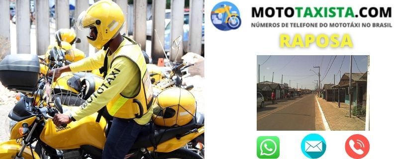 Números de Moto Táxi no Raposa 4 mototaxi whatsapp raposa